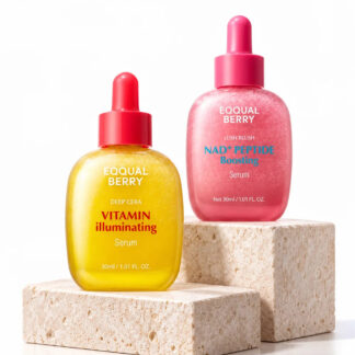 Eqqualberry Vitamin Illuminating سيروم 30مل + Eqqual Berry Lush بلاشر NAD+ Peptide Boosting سيروم 30مل باقة