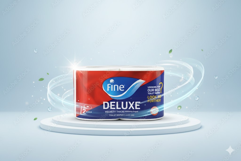 Fine Deluxe velvety Think ورق حمام 2Rolls