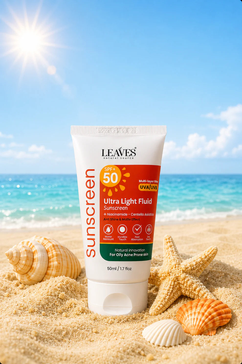 Leaves Ultra-Light Fluid واقي شمس for Oily و Combination Skin 50مل - الصورة 2