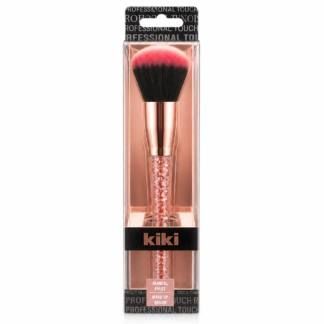 Kiki Large Fluffy بودرة فرشاة مكياج مع Crystal جليتر Handle أحمر