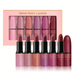 LANGMANNI Velvet مطفي أحمر شفاه طقم 6 Colors