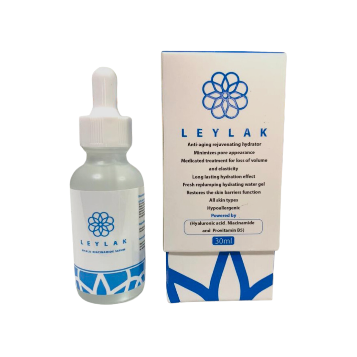 LEYLAK مقاوم لعلامات التقدم في السن HYALURONIC و NIACINAMIDE سيروم30مل