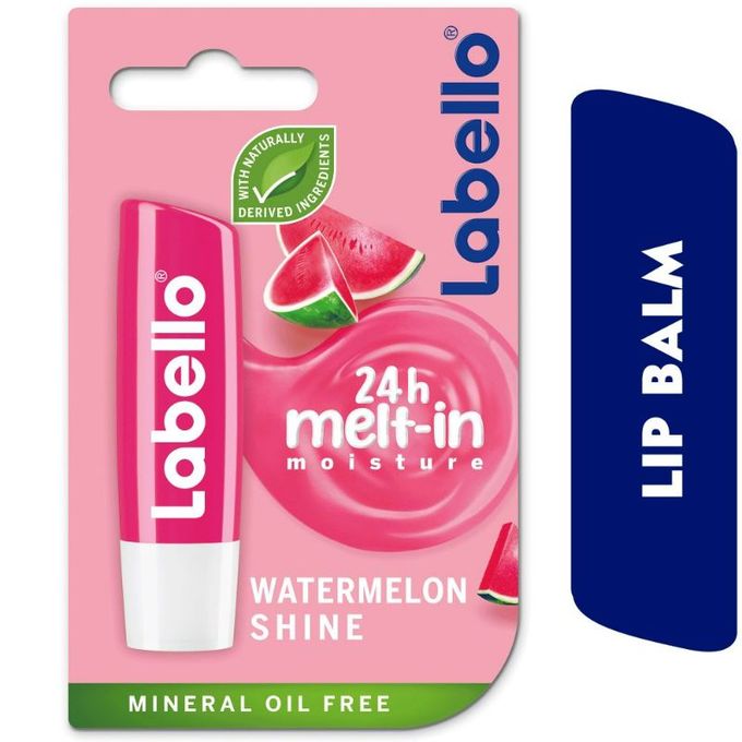 Labello بلسم شفاه Moisturising العناية بالشفاه بطيخ Shine 4.8g