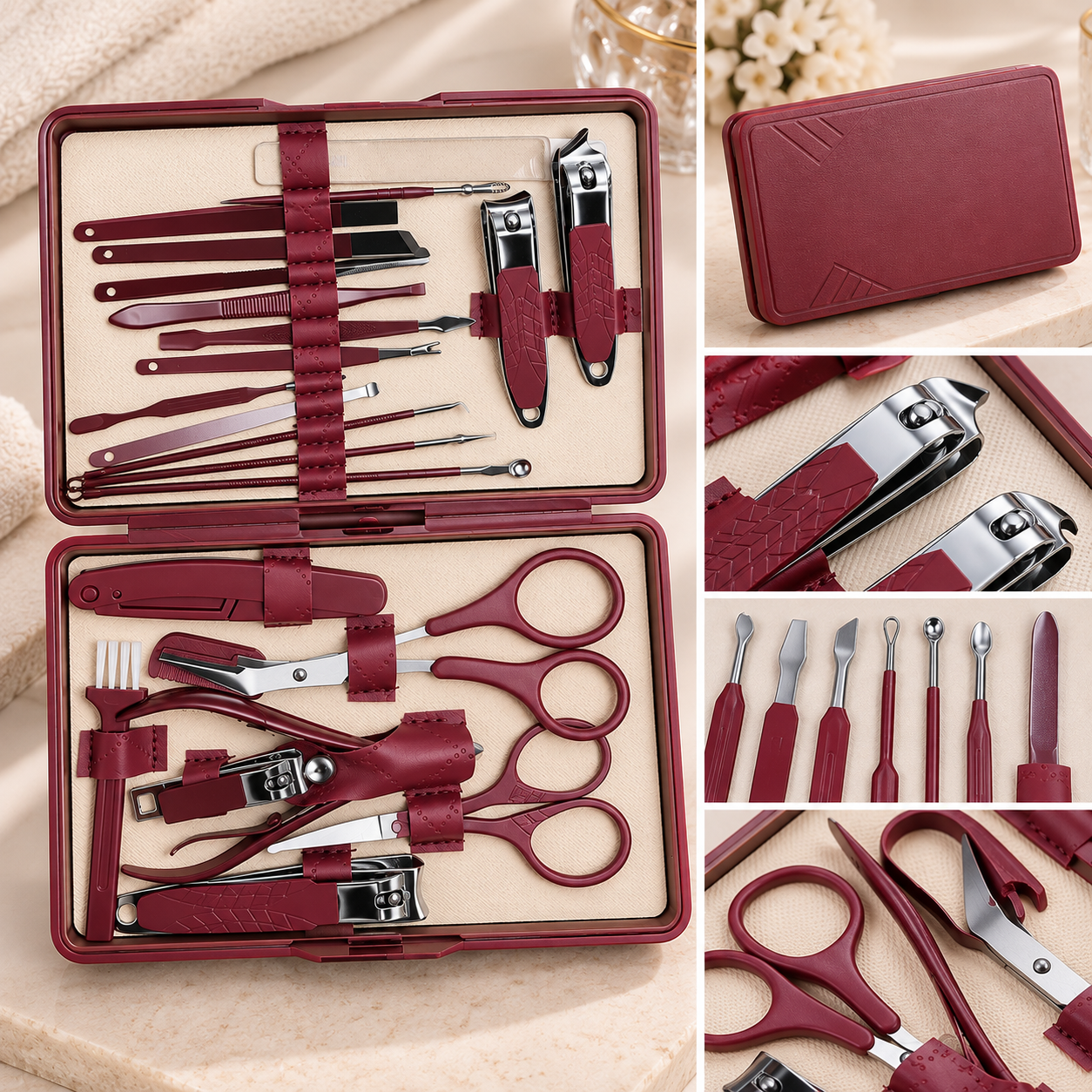 Luxury Manicure و Pedicure طقم - 22 قطع
