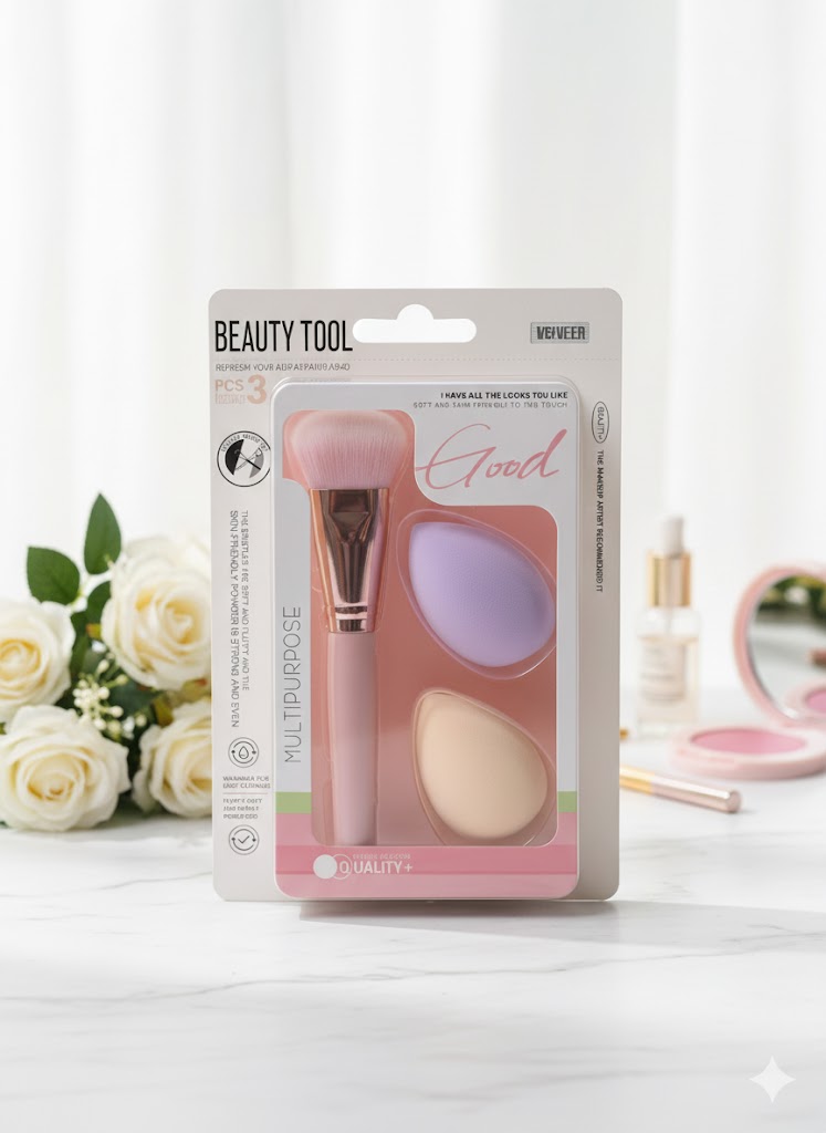 Mixueer Makeup brushe + 2 إسفنجة
