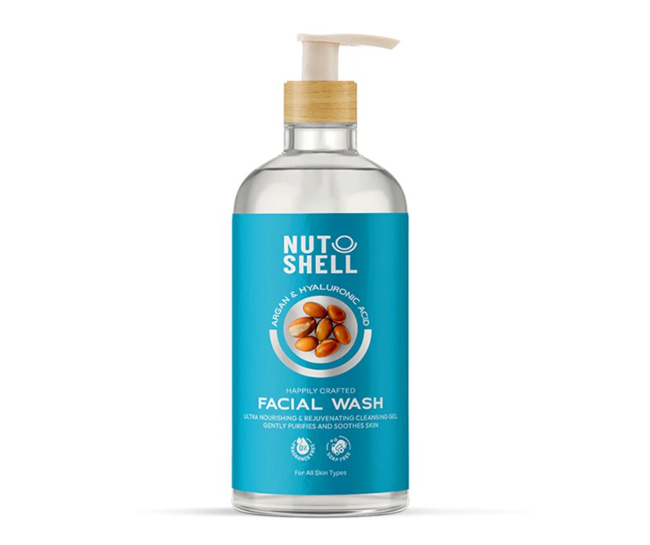 Nut shell أرجان و حمض الهيالورونيك Facial Wash 250 مل