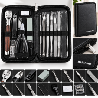Professional Manicure و Pedicure Tool طقم - 16 قطع
