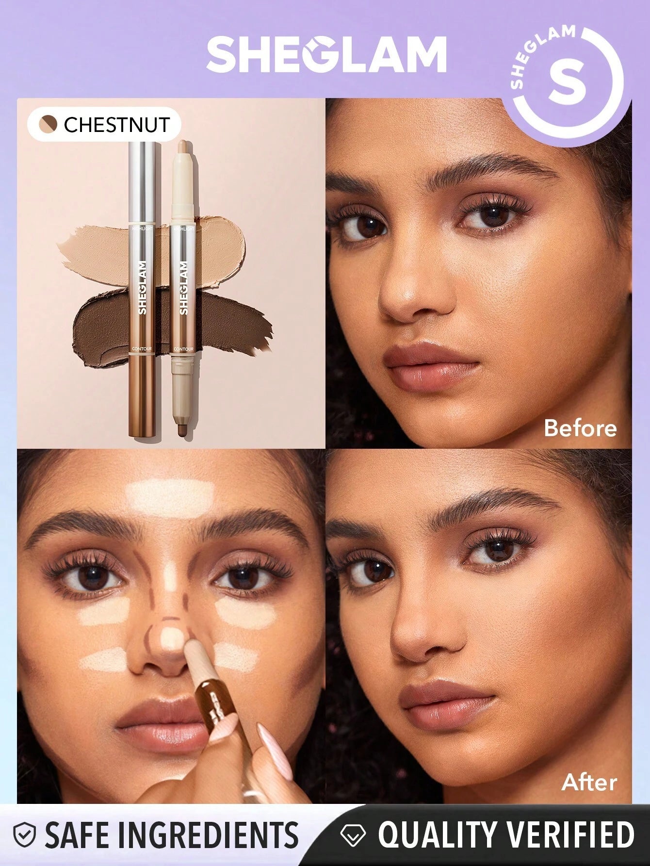 شيجلام Fine Line 2-In-1 Nose Contour و Highlight Pen - الصورة 2