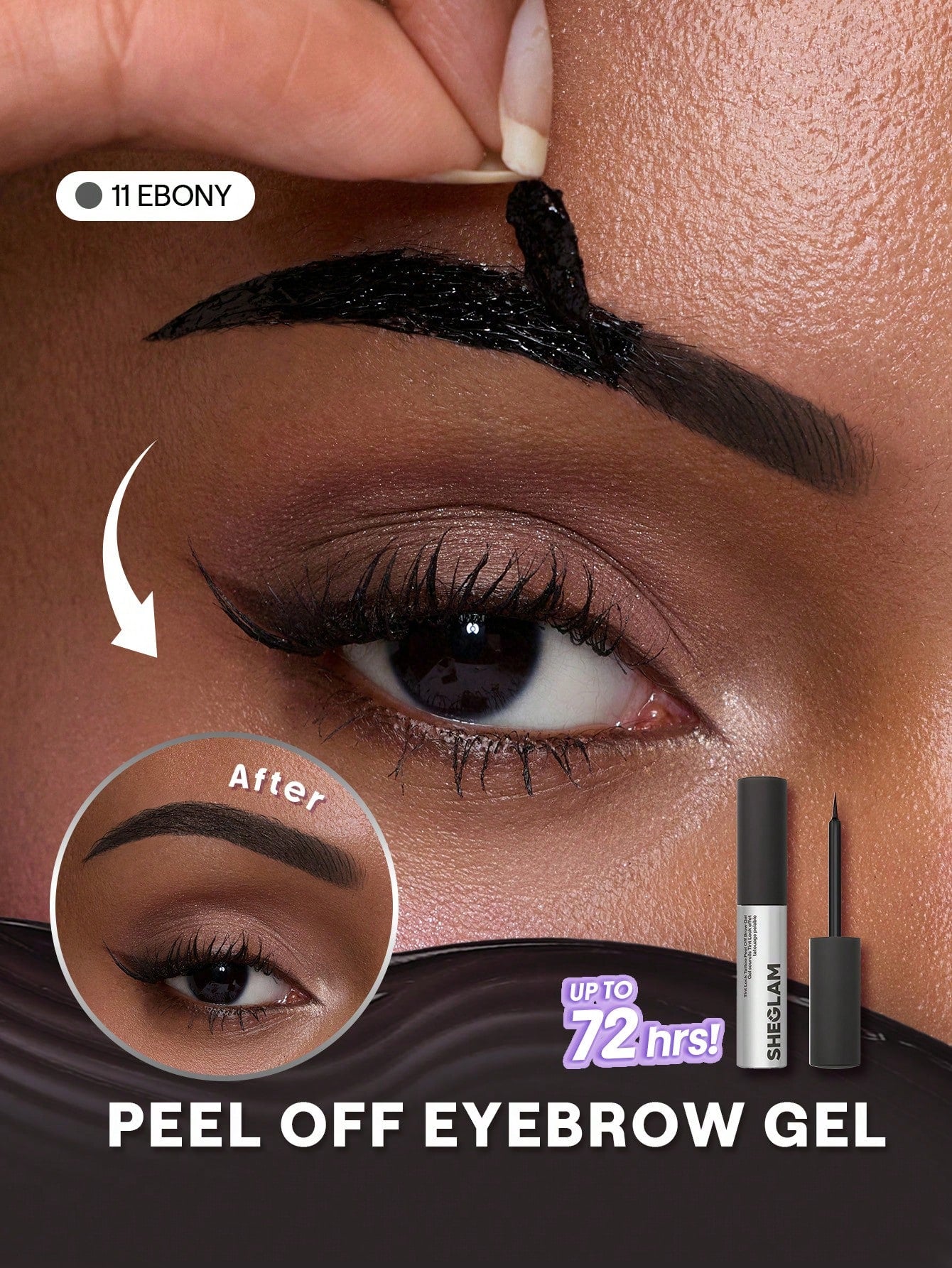 شيجلام Tint Lock Tattoo Peel Off Brow جل - الصورة 6