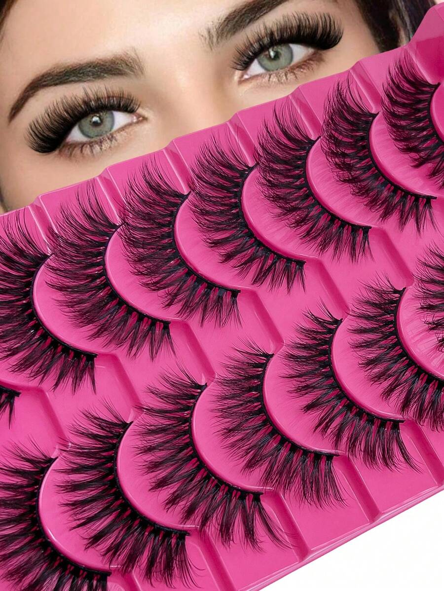 شي إن 10 Pairs رموش 6D Super Fluffy
