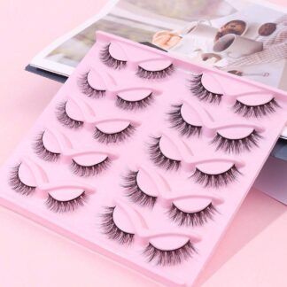 شي إن 10 Pairs Of Mixed Cat Eye رموش