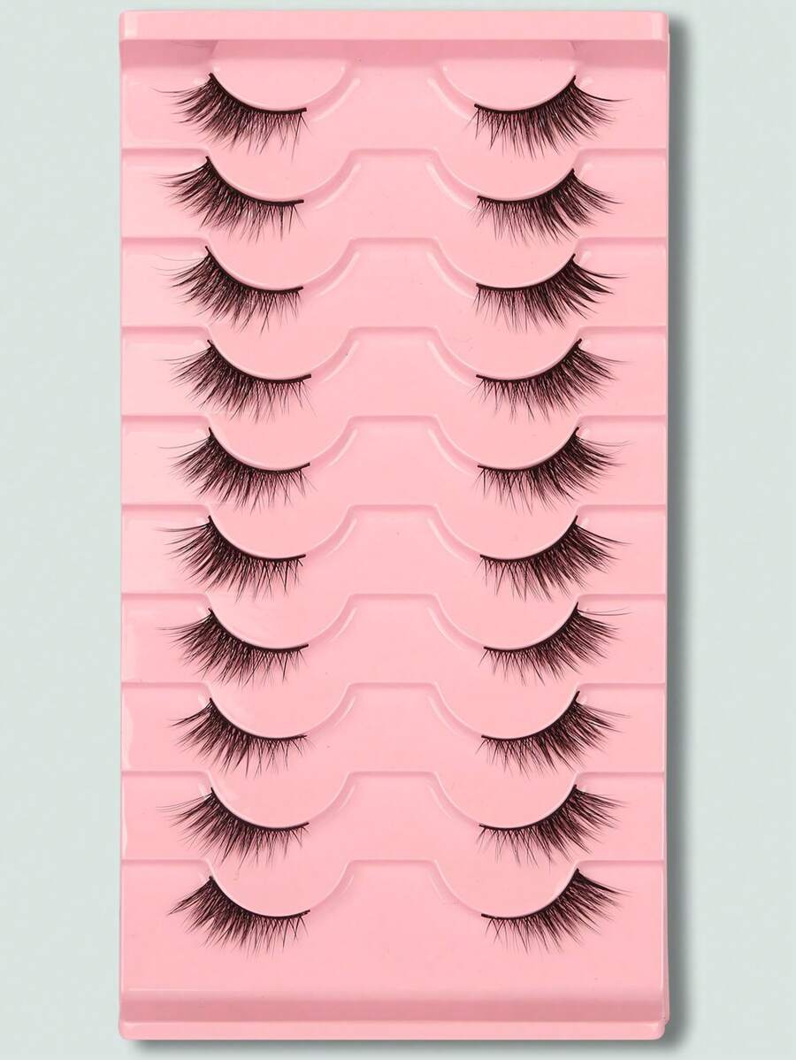 شي إن 10pairs Natural Crossed رموش