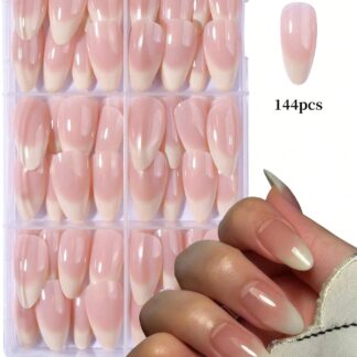 شي إن 144قطع Press-On Full Cover Acrylic False Nails طقم