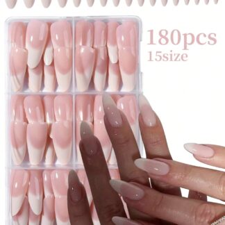 شي إن 180 a complete acrylic press-on artificial nail طقم
