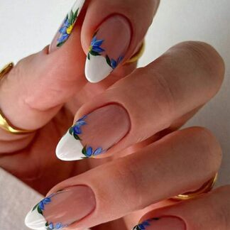 شي إن 24قطع Long لوز-Shaped Press-On Nails