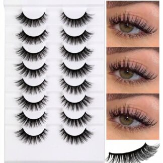شي إن 8 Pairs of رموش Wispy Soft Mink