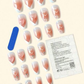 شي إن وردي Gradient Nails 24 قطع