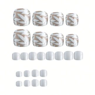 شي إن أبيض Toenail Pads 24 قطع