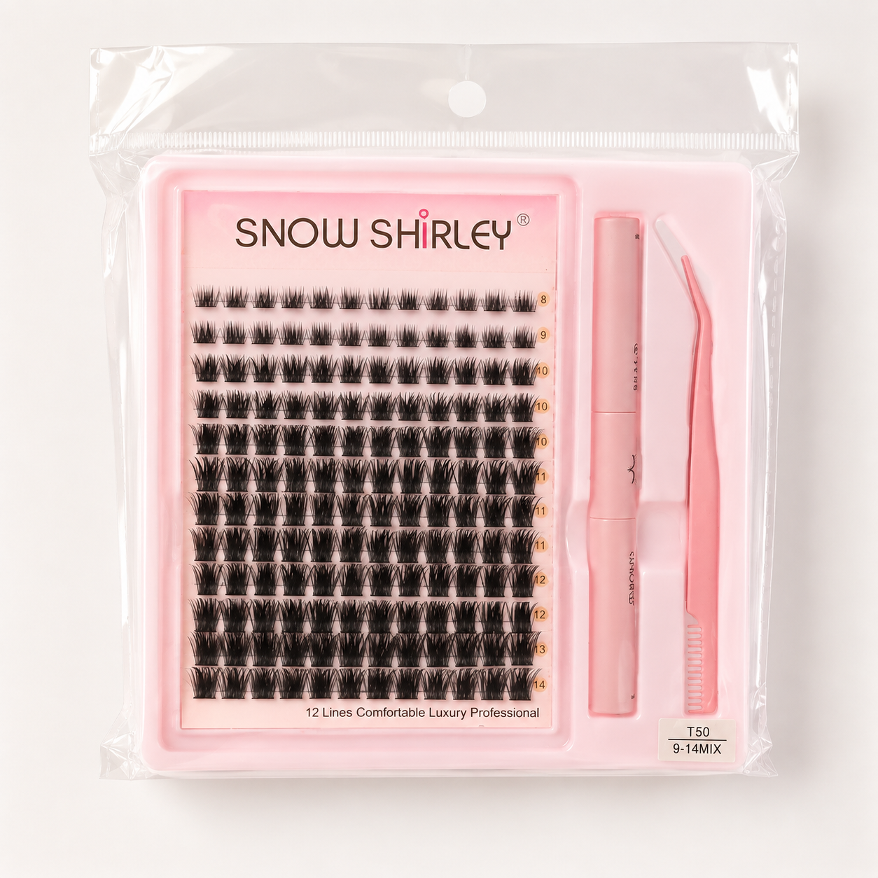 Snow Shirley DIY Cluster Lash طقم T50