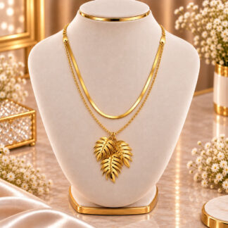 ستانلس ستيل Monstera Leaf Pendant Necklace