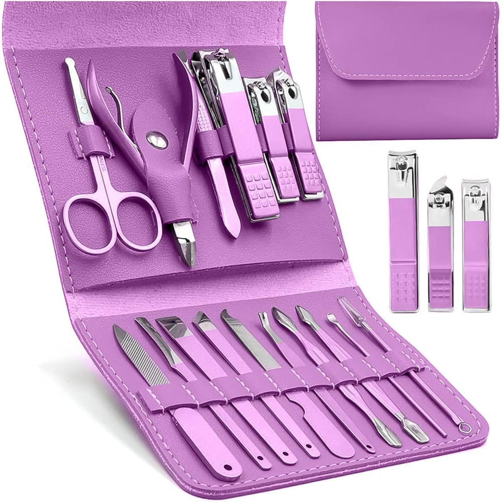أبو يوسف 16 قطعة Manicure Pedicure Nail Care طقم - الصورة 2