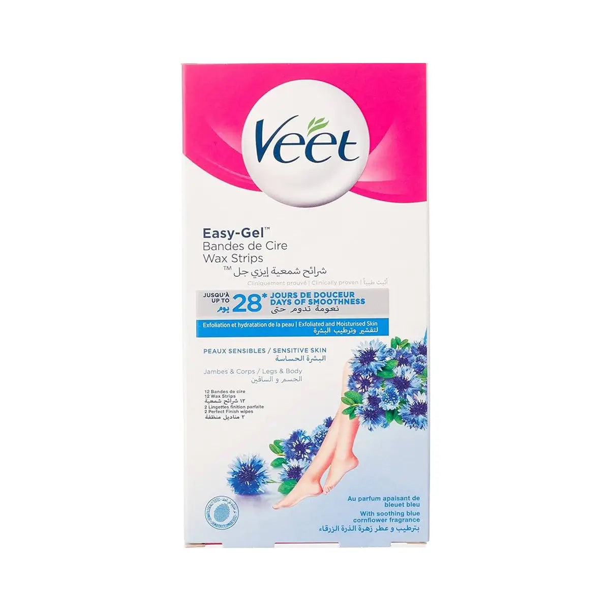 Veet Hair Removal Wax Stripes للبشرة الحساسة 12P