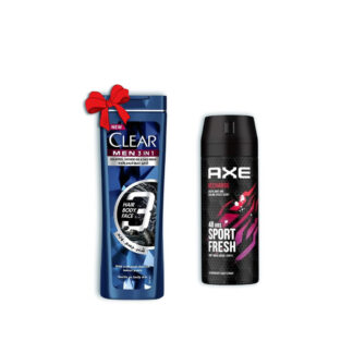 Axe Recharge بخاخ + Clear شامبو 90مل