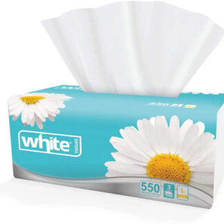 أبيض 550 قطع Facial Tissue طقم