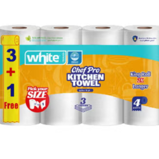 أبيض Kitchen Towels 3+1 Roll