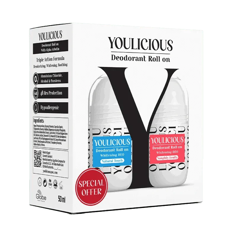 Youlicious مزيل عرق رول أون 50مل (naughty fruity+Natural touch)