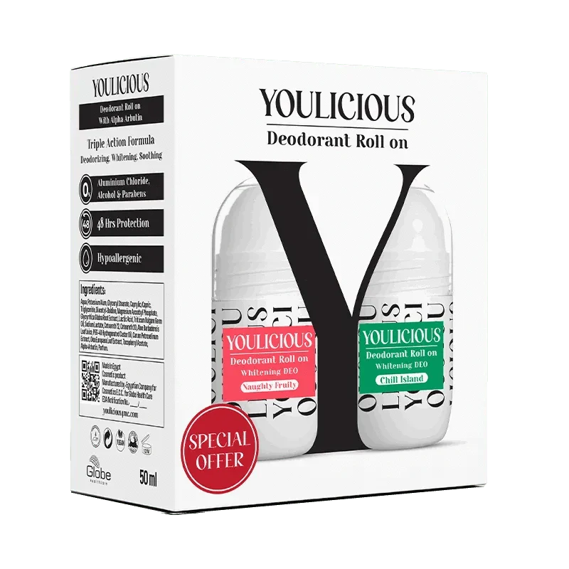 Youlicious مزيل عرق رول أون 50مل (naughty fruity+chill island)