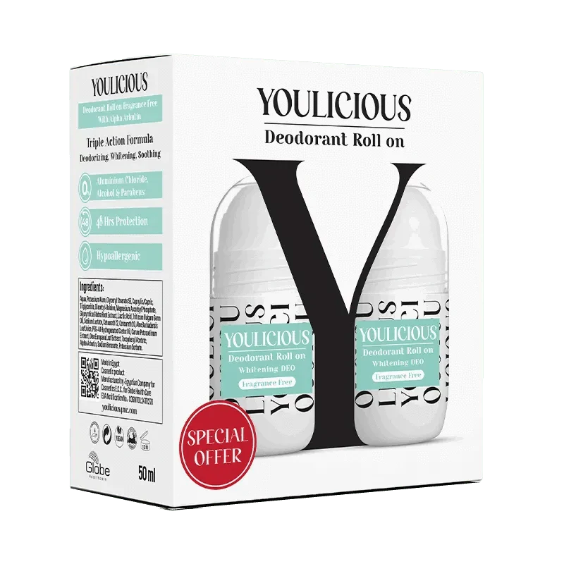 Youlicious مزيل عرق رول أون عطر 50مل 1+1