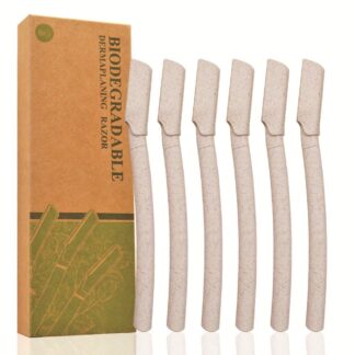 biodegra dable dermaplaning facial و eyebrow razor 6 قطع