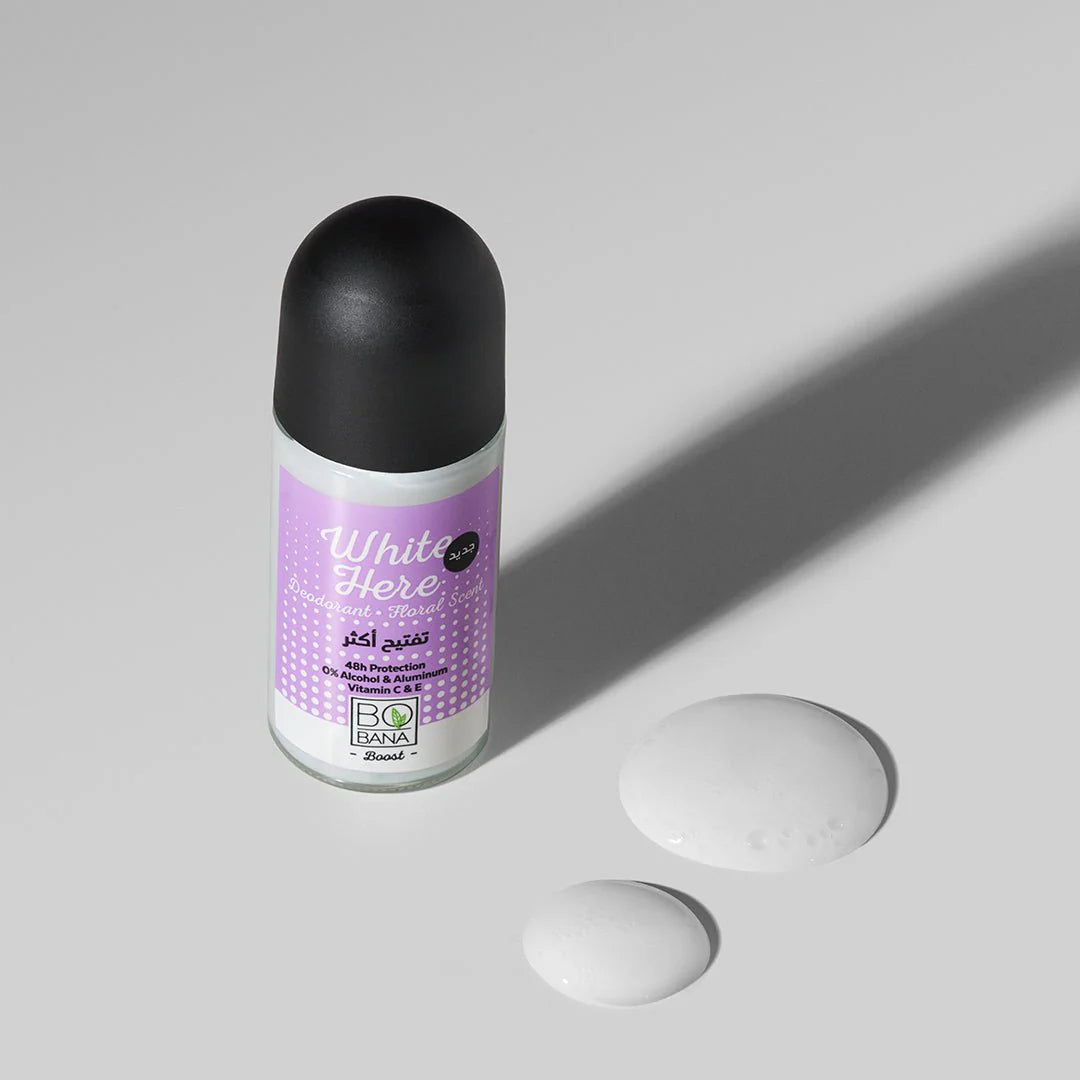 بوبانا أبيض Here مزيل عرق مع بنقشة زهور Scent 50مل - الصورة 4