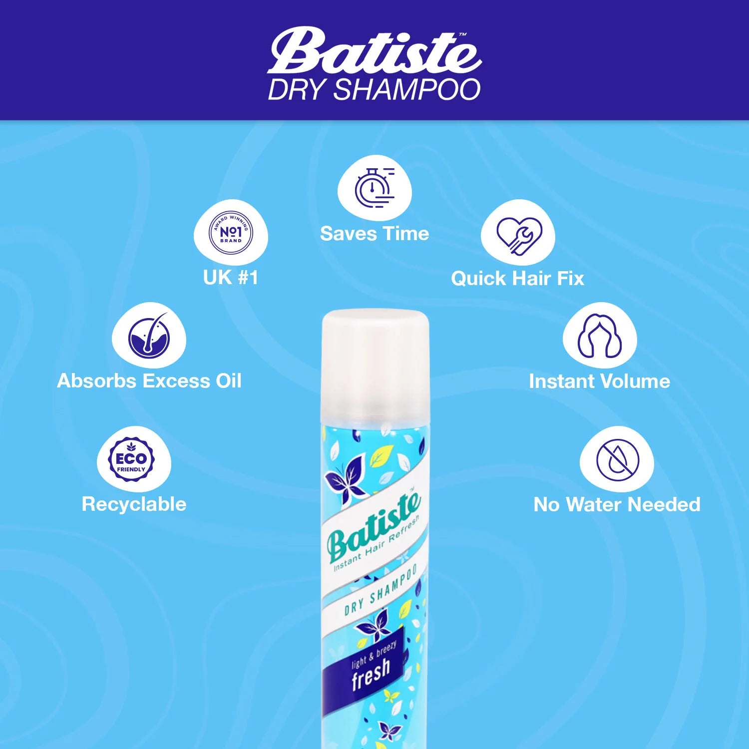 Batiste Fresh Breezy Citrus Dry شامبو 120مل - الصورة 3