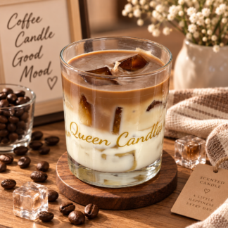 Iced Coffee Scented شمعة في كأس زجاجي