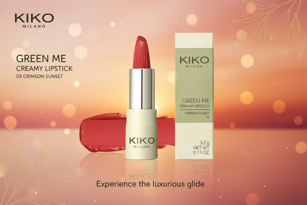 كيكو ميلانو أخضر Me Creamy أحمر شفاه 03 Crimson Sunset