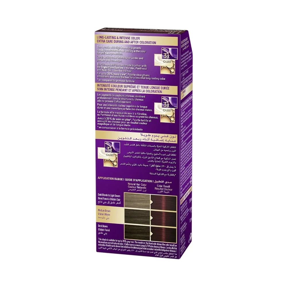 باليت Intensive Color Creme Permanent صبغة شعر Dark أحمر 4-88 - الصورة 2