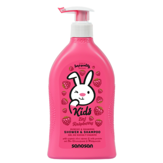Sanosan Kids 2in1 Raspberry شامبو و جل استحمام 400مل