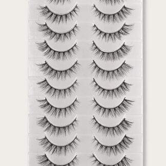 shein 10pairs 3d Fluffy Soft Cross Style Eyelashes