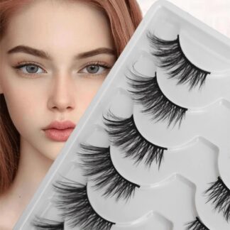 شي إن 6 pairs طقم Cat Eye Style Natural Short