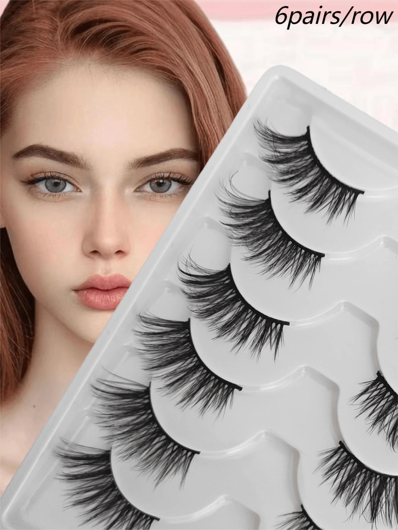 شي إن 6 pairs طقم Cat Eye Style Natural Short