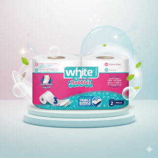 أبيض toilet tissue 2 rolls