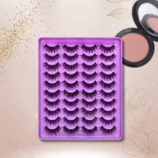 شي إن طقم of 20 pairs of mixed natural رموش صناعية - 49-20