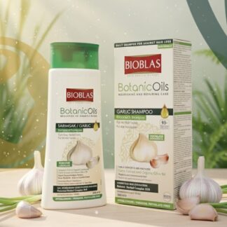 بيوبلاس شامبو تركى بالثوم والزيوت النباتية ضد تساقط الشعر 360مل
