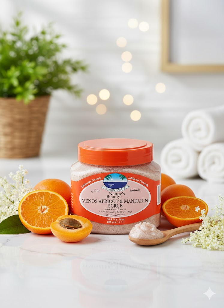 Natures Bounty Venos Apricot و Mandarin مقشر 600 مل